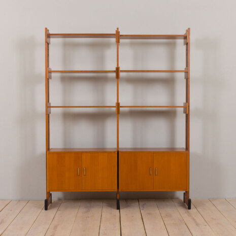 23064 Italian Vintage bookcase room divider, free standing shelving in teak, 1960s-6 23064 Italian Vintage bookcase room divider, free standing shelving in teak, 1960s-6