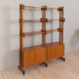 23064 Italian Vintage bookcase room divider, free standing shelving in teak, 1960s-7