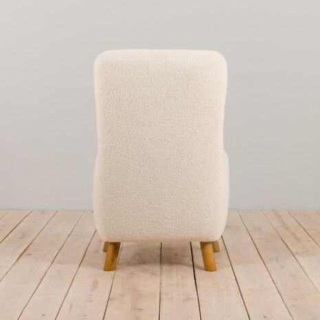 23074 Extra Large Flemming Lassen style armchair in boucle fabric and oak. Denmark 1960s-5 23074 Extra Large Flemming Lassen style armchair in boucle fabric and oak. Denmark 1960s-5