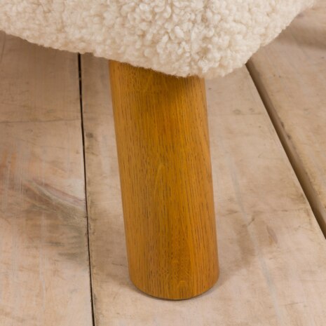 23074 Extra Large Flemming Lassen style armchair in boucle fabric and oak. Denmark 1960s-8 23074 Extra Large Flemming Lassen style armchair in boucle fabric and oak. Denmark 1960s-8