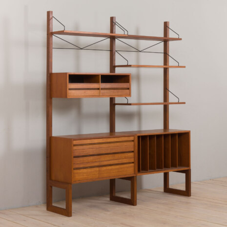 3047 Poul Cadovius freestanding bookcase with vinyl records cabinet, Royal Cado, Denmark 1960s-3 3047 Poul Cadovius freestanding bookcase with vinyl records cabinet, Royal Cado, Denmark 1960s-3