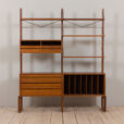 3047 Poul Cadovius freestanding bookcase with vinyl records cabinet, Royal Cado, Denmark 1960s-5