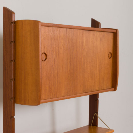 22348 Ergo free standing teak wall unit, bookcase by John Texmon and Einar Blindheim for Blindheim Mobelfabrikk, Norway, 1960s-11 22348 Ergo free standing teak wall unit, bookcase by John Texmon and Einar Blindheim for Blindheim Mobelfabrikk, Norway, 1960s-11