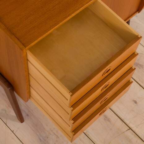 22348 Ergo free standing teak wall unit, bookcase by John Texmon and Einar Blindheim for Blindheim Mobelfabrikk, Norway, 1960s-18 22348 Ergo free standing teak wall unit, bookcase by John Texmon and Einar Blindheim for Blindheim Mobelfabrikk, Norway, 1960s-18