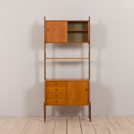22348 Ergo free standing teak wall unit, bookcase by John Texmon and Einar Blindheim for Blindheim Mobelfabrikk, Norway, 1960s-6 22348 Ergo free standing teak wall unit, bookcase by John Texmon and Einar Blindheim for Blindheim Mobelfabrikk, Norway, 1960s-6