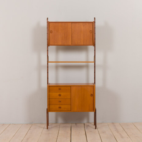 22348 Ergo free standing teak wall unit, bookcase by John Texmon and Einar Blindheim for Blindheim Mobelfabrikk, Norway, 1960s-8 22348 Ergo free standing teak wall unit, bookcase by John Texmon and Einar Blindheim for Blindheim Mobelfabrikk, Norway, 1960s-8