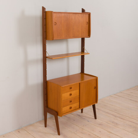 22348 Ergo free standing teak wall unit, bookcase by John Texmon and Einar Blindheim for Blindheim Mobelfabrikk, Norway, 1960s-9 22348 Ergo free standing teak wall unit, bookcase by John Texmon and Einar Blindheim for Blindheim Mobelfabrikk, Norway, 1960s-9