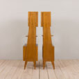 22489 Italian two sections modular bookcase, or room divider in light mahogany and brass, 1970s-13