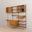 23010 Poul Cadovius Royal wall unit in oak with a dresser, 2 cabinets and expository shelf, Cado Denmark 1960s-24