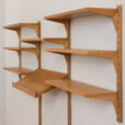 23011 Poul Cadovius threebay shelving system of oak cado wall unit 6263260-11