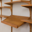 23011 Poul Cadovius threebay shelving system of oak cado wall unit 6263260-12