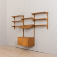 23011 Poul Cadovius threebay shelving system of oak cado wall unit 6263260-3