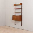 23015 Scandinavian mid century wall unit with floating desk or secretaire, by John Texmon, Norway 1960s-4