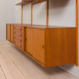 23050 Poul Cadovius style teak wall unit with 4 cabinets and expository shelf, Denmark 1970s-10