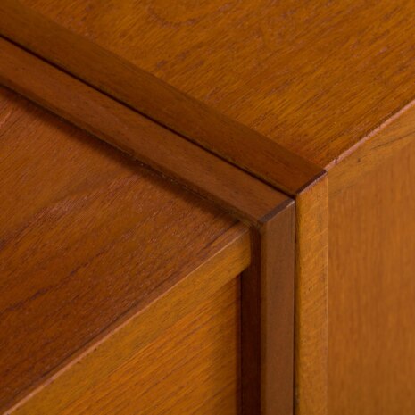 23050 Poul Cadovius style teak wall unit with 4 cabinets and expository shelf, Denmark 1970s-15 23050 Poul Cadovius style teak wall unit with 4 cabinets and expository shelf, Denmark 1970s-15