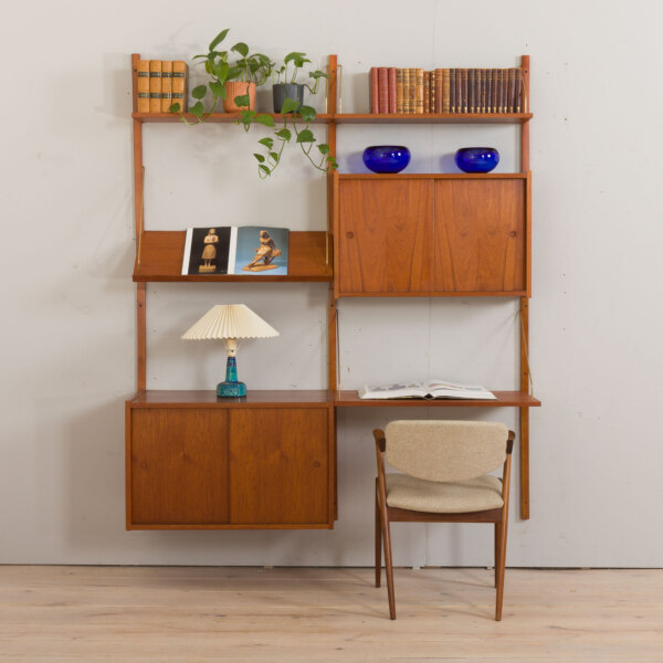 Mid-century teak wall unit by Preben Sorenesen, Denmark, 1960s.