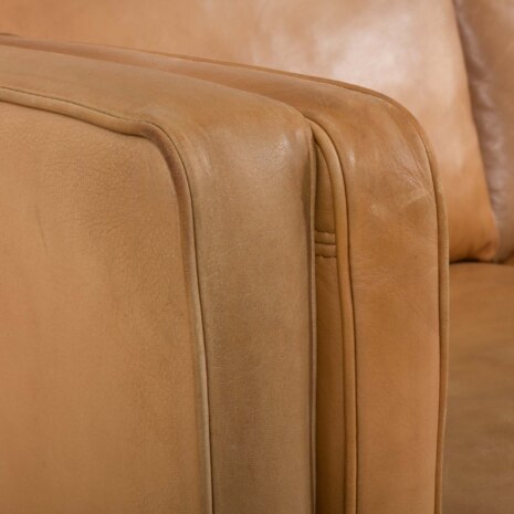 23075 Mogens Hansen vintage three seater sofa in tan aniline leather, Denmark 1970s-14 23075 Mogens Hansen vintage three seater sofa in tan aniline leather, Denmark 1970s-14
