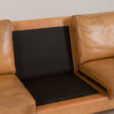 23075 Mogens Hansen vintage three seater sofa in tan aniline leather, Denmark 1970s-15