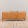23075 Mogens Hansen vintage three seater sofa in tan aniline leather, Denmark 1970s-6