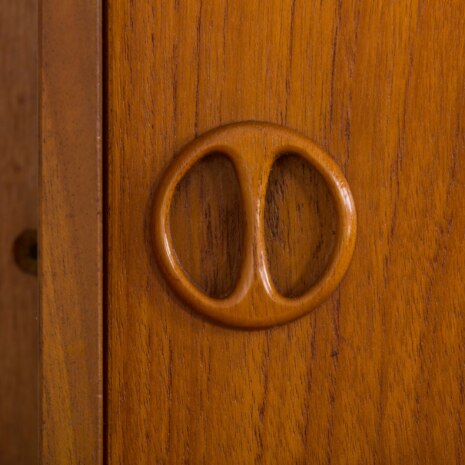 23085 three bay teak wall unit-13 23085 three bay teak wall unit-13