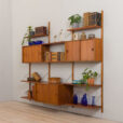 23085 three bay teak wall unit-2