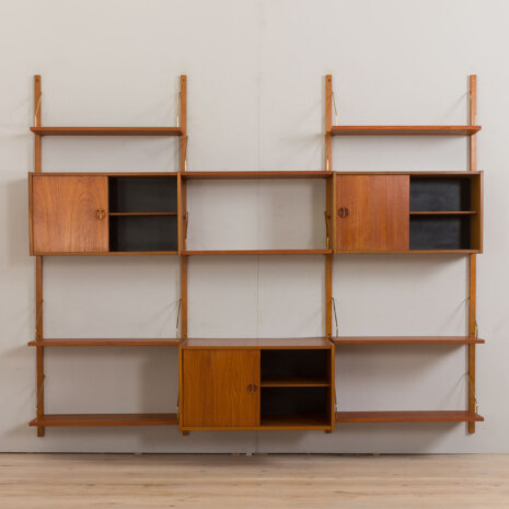 23085 three bay teak wall unit-7 23085 three bay teak wall unit-7