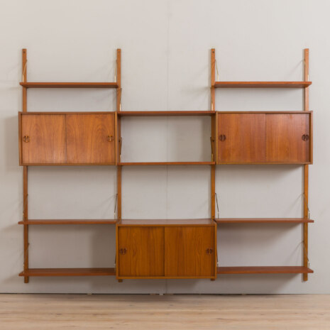 23085 three bay teak wall unit-8 23085 three bay teak wall unit-8