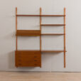 23095 two bay teak wall unit with desk-5