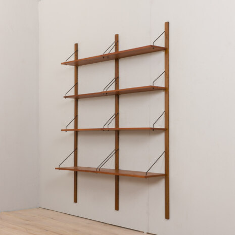 23098 two bay teak wall unit-3 23098 two bay teak wall unit-3