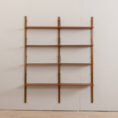 23098 two bay teak wall unit-4 23098 two bay teak wall unit-4