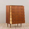 23046 Danish vintage dresser in teak w. 6 drawers on tapered legs 1960s-1