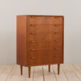 23046 Danish vintage dresser in teak w. 6 drawers on tapered legs 1960s-2
