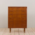 23046 Danish vintage dresser in teak w. 6 drawers on tapered legs 1960s-3