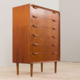 23046 Danish vintage dresser in teak w. 6 drawers on tapered legs 1960s-6
