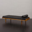 23001 Ejvind A. Johansson daybed in oak and black leather, Denmark 1960s-4