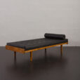 23001 Ejvind A. Johansson daybed in oak and black leather, Denmark 1960s-6