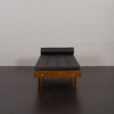 23001 Ejvind A. Johansson daybed in oak and black leather, Denmark 1960s-7