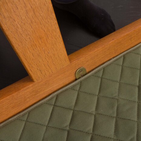 23017 Hans J. Wegner set of oak three-seater sofa and lounge chair for Getama reupholstered in Kvadrat fabric, Denmark 1950s-17 23017 Hans J. Wegner set of oak three-seater sofa and lounge chair for Getama reupholstered in Kvadrat fabric, Denmark 1950s-17