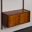 23083 Duński regał modułowy z palisandru z szafką z przesuwanymi drzwiami, szafka ścienna Preben Sorensen, Dania, lata 1960-11