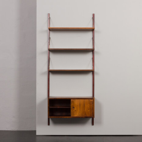 23083 Duński modułowy system regałów z palisandru z szafką z przesuwanymi drzwiami, szafka ścienna Preben Sorensen, Dania, lata 1960-7 23083 Duński modułowy system regałów z palisandru z szafką z przesuwanymi drzwiami, szafka ścienna Preben Sorensen, Dania, lata 1960-7