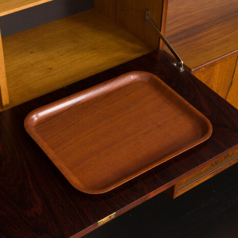 23087 Regał modułowy z drewna różanego z komodą i sekretarzykiem oraz 3 szafkami, szafka ścienna projektu Thygesen i Sorensen dla Hansen _ Guldborg, lata 1960-12 23087 Regał modułowy z drewna różanego z komodą i sekretarzykiem oraz 3 szafkami, szafka ścienna projektu Thygesen i Sorensen dla Hansen _ Guldborg, lata 1960-12