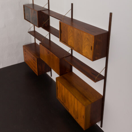 23087 Regał modułowy z drewna różanego z komodą i sekretarzykiem oraz 3 szafkami, szafka ścienna projektu Thygesen i Sorensen dla Hansen _ Guldborg, lata 1960-23 23087 Regał modułowy z drewna różanego z komodą i sekretarzykiem oraz 3 szafkami, szafka ścienna projektu Thygesen i Sorensen dla Hansen _ Guldborg, lata 1960-23