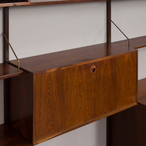 23087 Regał modułowy z drewna różanego z komodą i sekretarzykiem oraz 3 szafkami, szafka ścienna projektu Thygesen i Sorensen dla Hansen _ Guldborg, lata 1960-28 23087 Regał modułowy z drewna różanego z komodą i sekretarzykiem oraz 3 szafkami, szafka ścienna projektu Thygesen i Sorensen dla Hansen _ Guldborg, lata 1960-28