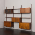 23087 Regał modułowy z drewna różanego z komodą i sekretarzykiem oraz 3 szafkami, szafka ścienna projektu Thygesen i Sorensen dla Hansen _ Guldborg, lata 1960-3