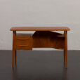 23100 Smallmid century -lady desk- in Teak Desk by Gunnar Nielsen for Tibergaard, Denmark 1960s-3