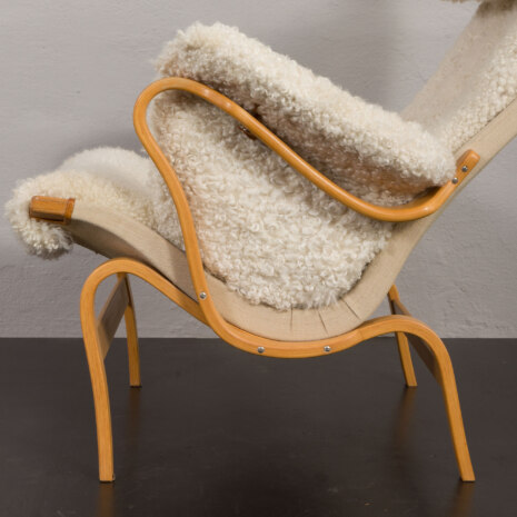 23123 Pernilla Lounge Chair in natural sheepskin by Bruno Mathsson for Dux, 1960s-15 23123 Pernilla Lounge Chair in natural sheepskin by Bruno Mathsson for Dux, 1960s-15