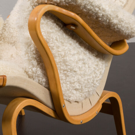 23123 Pernilla Lounge Chair in natural sheepskin by Bruno Mathsson for Dux, 1960s-9 23123 Pernilla Lounge Chair in natural sheepskin by Bruno Mathsson for Dux, 1960s-9