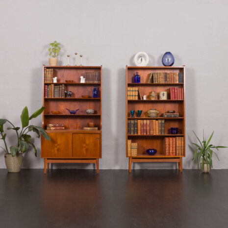 23133 Johannes Sorth set of two teak bookcases for Nexo, Bornholm, Denmark 1960s -2-1 23133 Johannes Sorth set of two teak bookcases for Nexo, Bornholm, Denmark 1960s -2-1