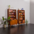 23133 Johannes Sorth set of two teak bookcases for Nexo, Bornholm, Denmark 1960s -2-2