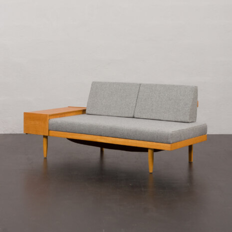 23155 Svane oak daybed by Igmar Relling, in new wool upholstery, Ekornes, Norway 1970s-11 23155 Svane oak daybed by Igmar Relling, in new wool upholstery, Ekornes, Norway 1970s-11